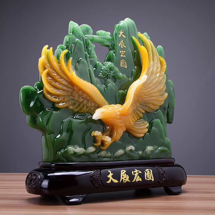 大展宏图摆件仿玉石办公室书桌家居酒柜摆设装饰工艺品送领导礼品