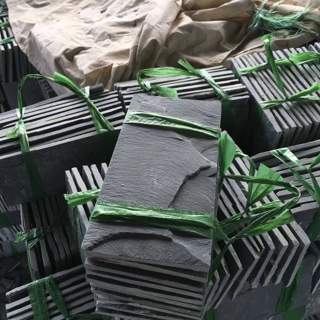 江西星子青石板厂家天然板岩庭院广场青砖踏步石青石板墙面蘑菇石