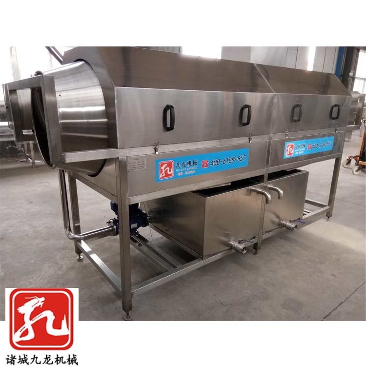 滚筒式果蔬清洗机原理_带式输送机自动调偏滚筒调偏原理及设计_滴恩果蔬清洗