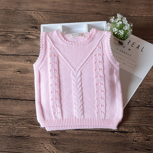 白女童毛线背心马甲