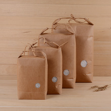 厂家批发牛皮纸食品袋大米包装袋茶叶干货牛皮纸袋2-20斤大米袋