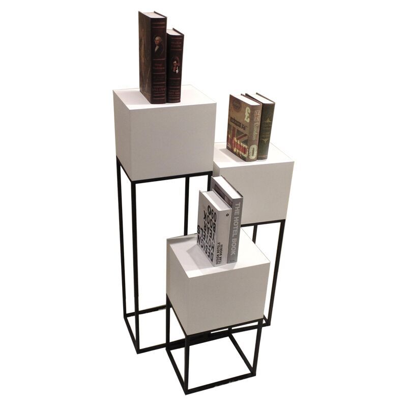 服装店橱窗道具简易置物架模特装饰落地高低陈列展示柜中岛流水台