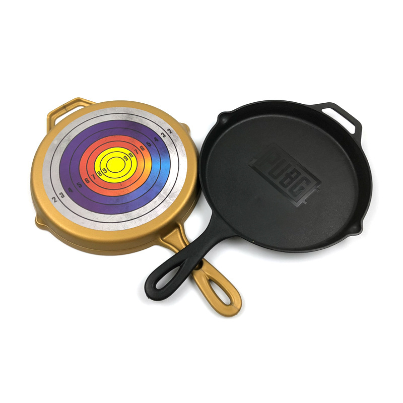 20*30cm大号吃鸡游戏同款平底锅塑料玩具 黄金平底锅游戏周边模型