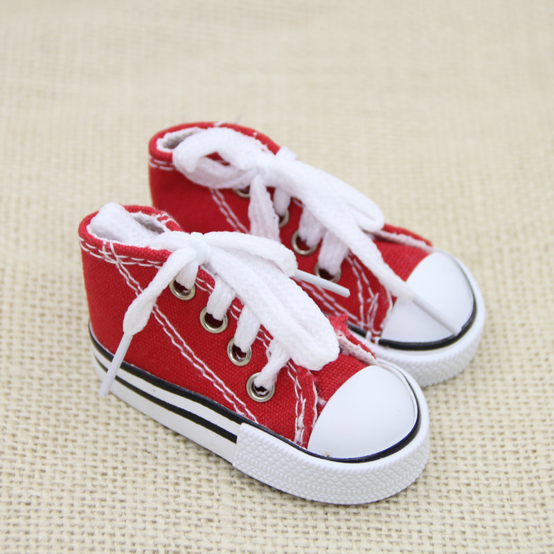 diy手工迷你帆布小鞋子芭比娃娃布鞋 情侣钥匙扣 料音网红布鞋