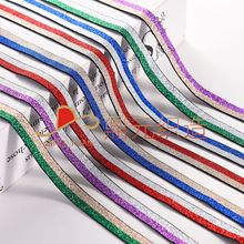 厂家直供双色彩丝间色松紧带 1.2 2.2cm彩色间色新款服装辅料织带