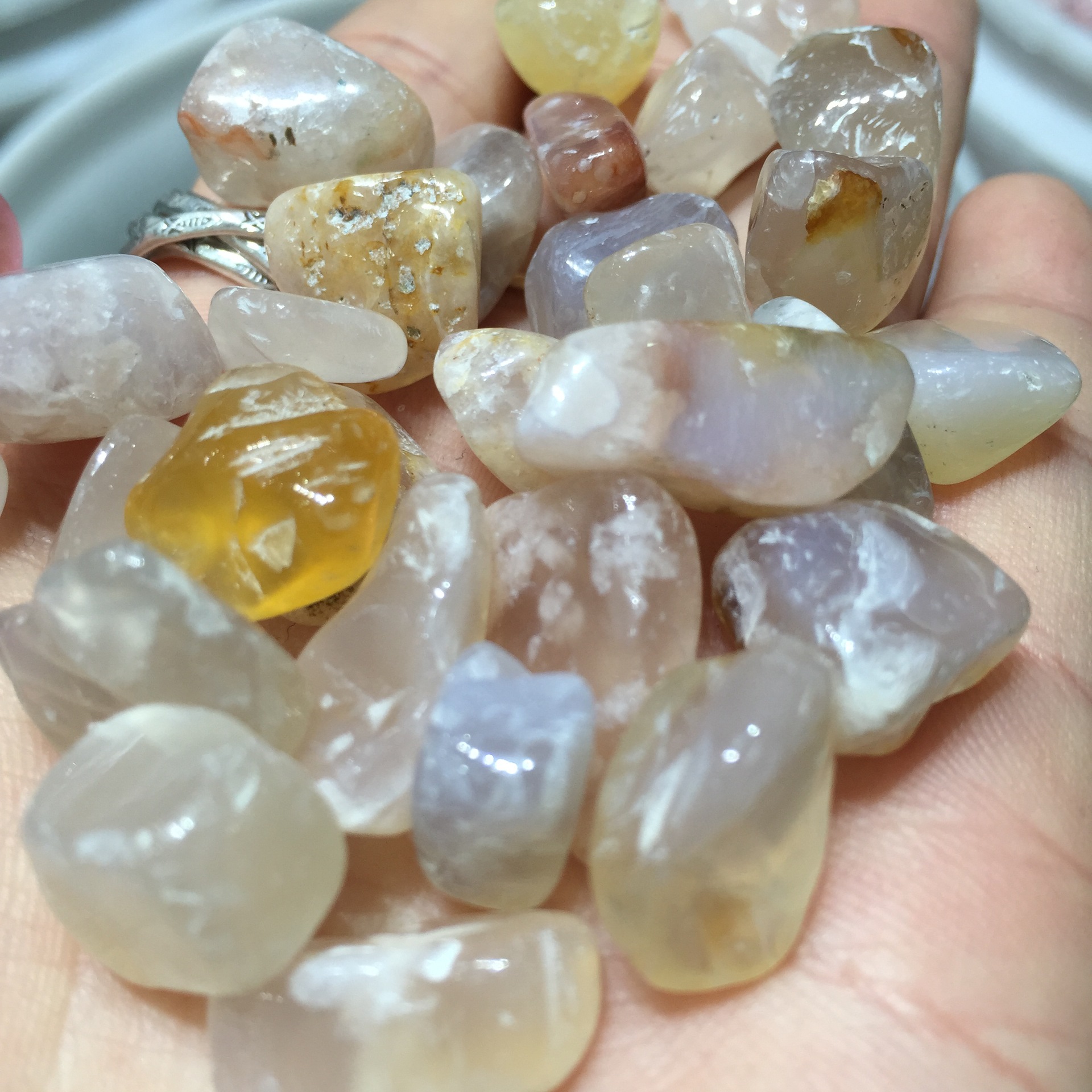 【一千克】东海水晶 厂家批发 天然玛瑙碎石摆件 天然原石摆件