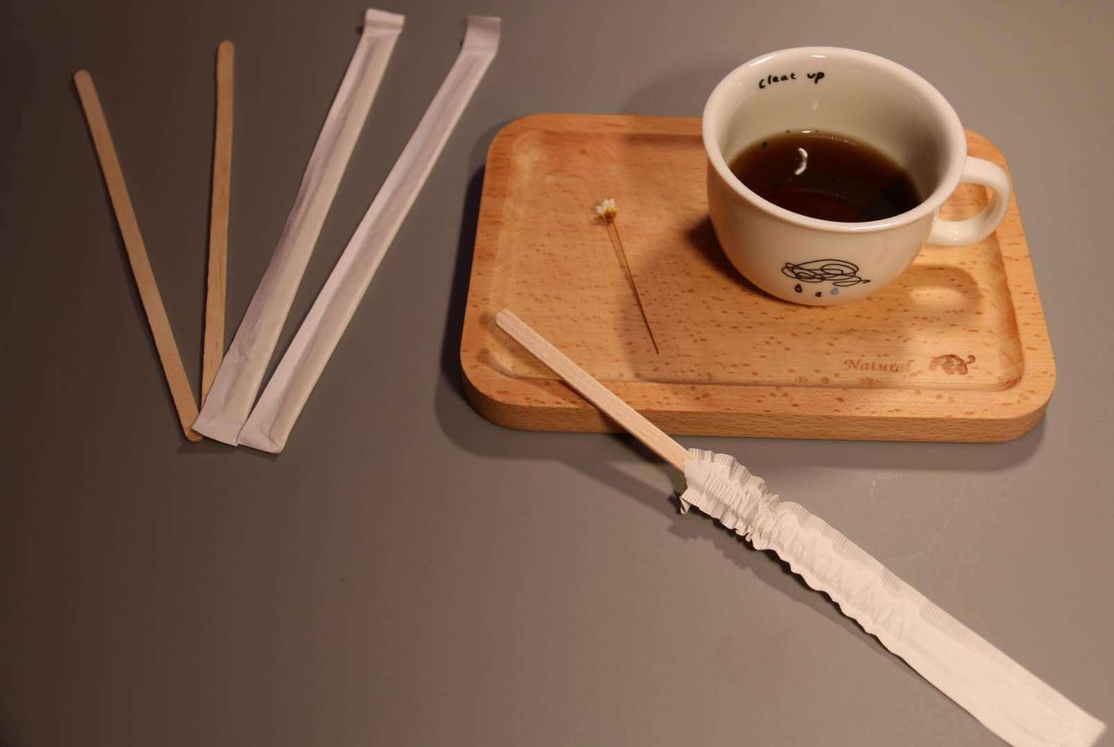 厂家直销竹制咖啡搅拌棒 可定制logo