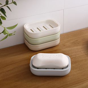 全新料创意加厚日式双层塑料沥水肥皂盒浴室洗衣皂托皂架置物架