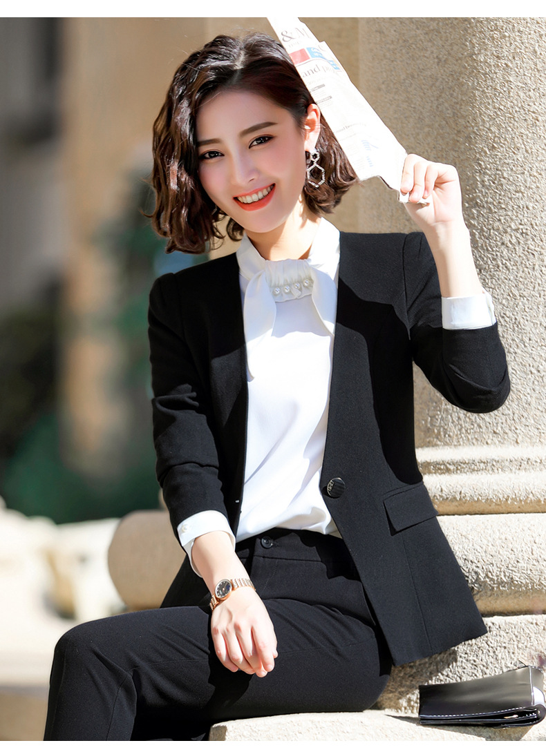 2019春季新款春秋ol时尚气质职业装女西装套装白领面试正装工作服