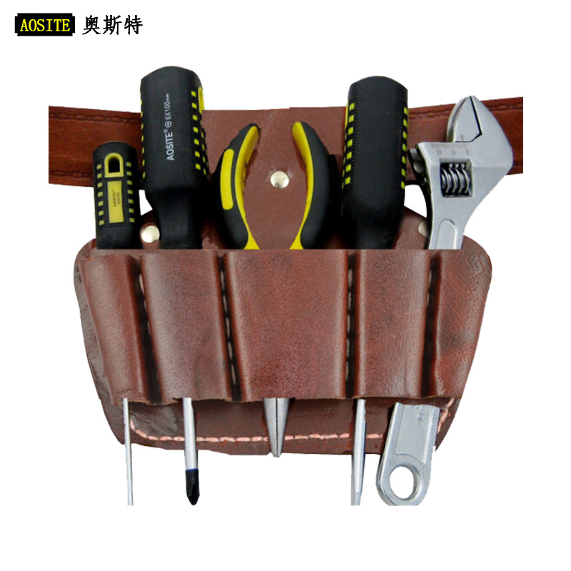 电工皮带 钳套 牛皮皮带 牛皮5联套 工具套 工具包-阿里巴巴