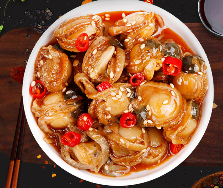 金盛麻辣扇贝280g麻辣海鲜 罐头水产零食冷冻批发麻辣小海鲜