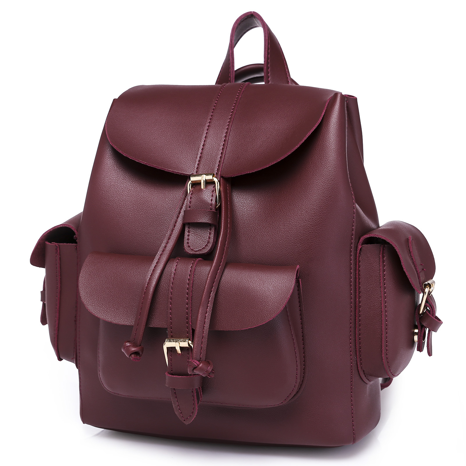 亚马逊2018复古风双肩包 女式新款pu皮女生包包 时尚潮流背包批发