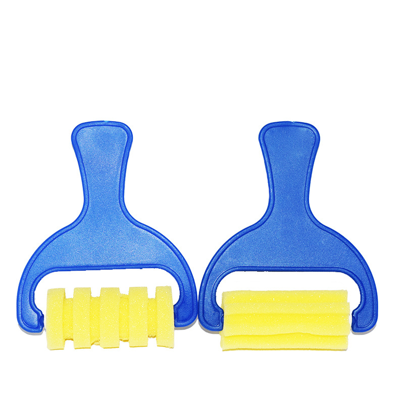 儿童画画涂刷工具 绘画涂鸦海绵刷 4只海绵大号滚筒刷