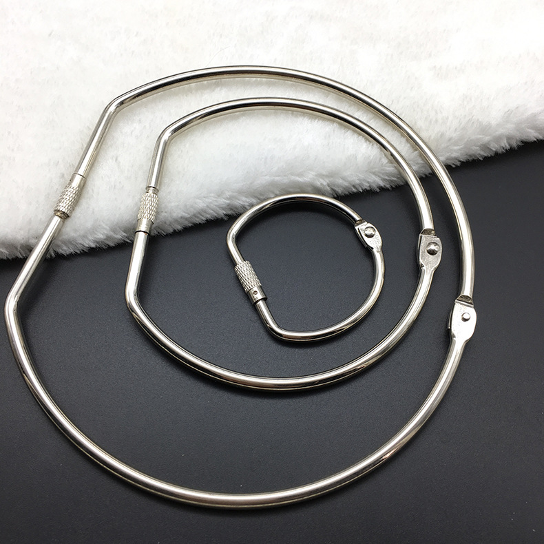 厂家直销 金属活动圈 开口环 挂历书圈 活动书圈铁环 记事本卡环