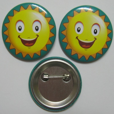 专业定制各种规格圆形马口铁胸章 徽章 金属安全别针胸章