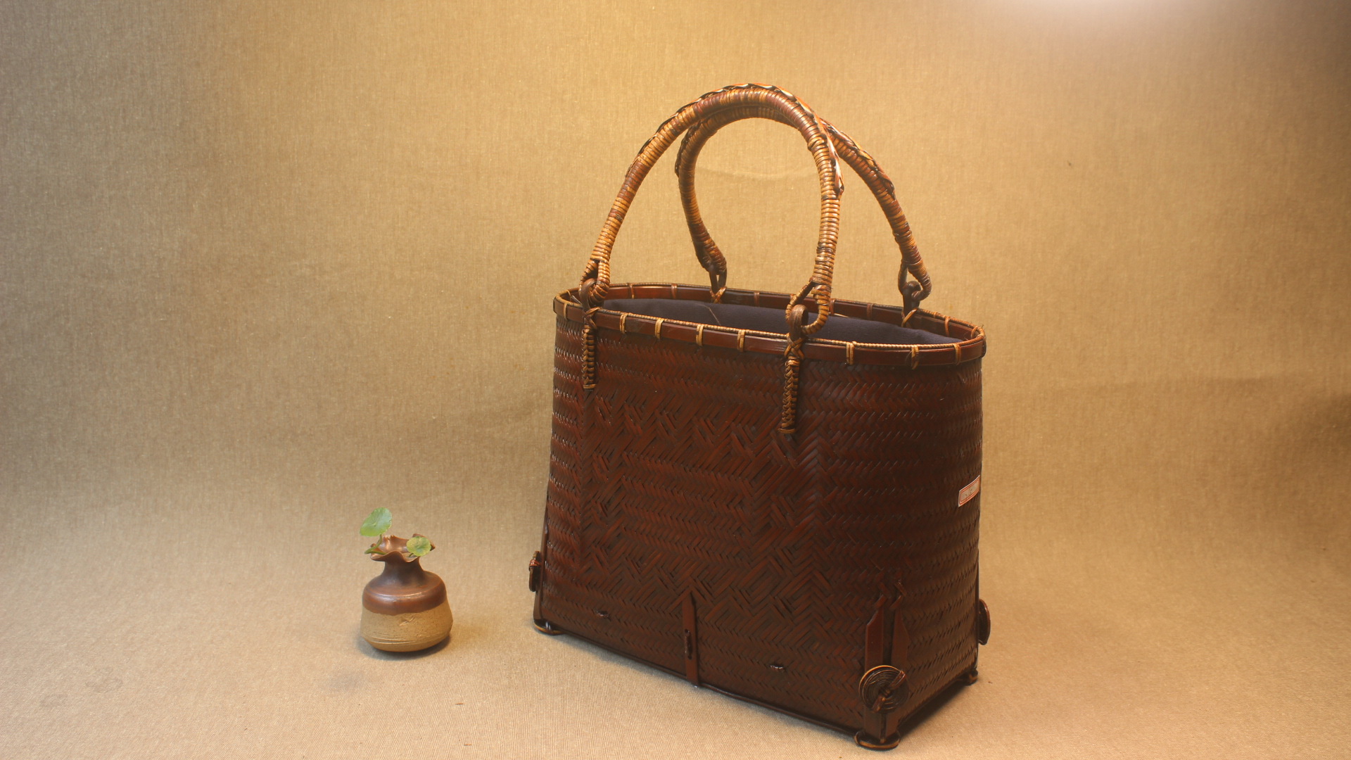 竹编手工包包 日式和服包 女式手提沙滩包 复古文艺 竹制工艺品