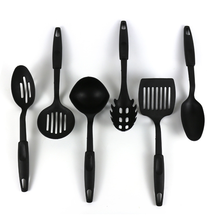 Small 6-Piece Nylon Kitchenware Plastic Non-Stick Pan Soup Spoon and Spatula Set Kitchenware Set