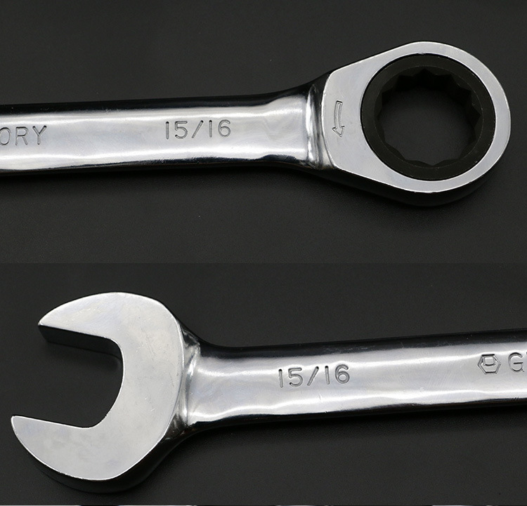 glory72t梅花棘轮两用扳手进口开口呆扳手英制快速镜面扳手