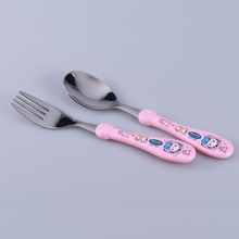 特价处理库存婴儿童叉子勺子宝宝304不锈钢餐具学吃饭训练叉勺