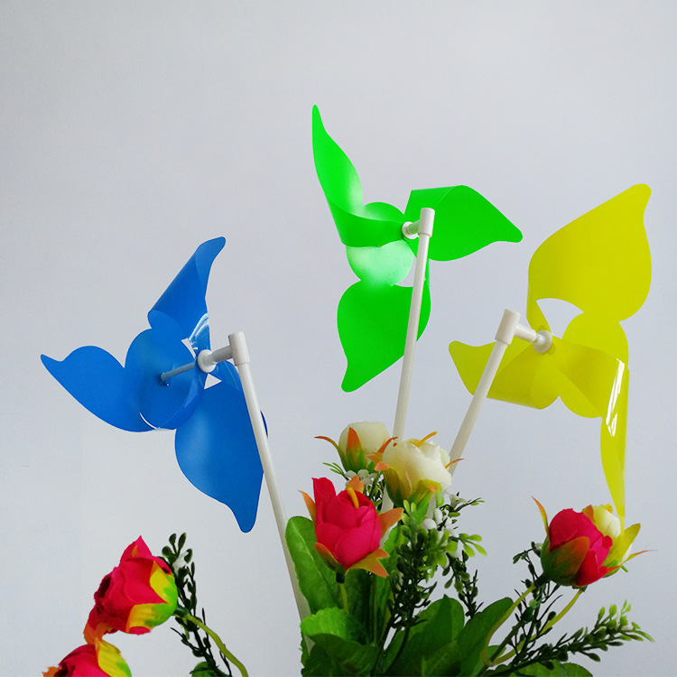 纯色三叶小风车 广告风车公司礼品可定制来图定制印logo