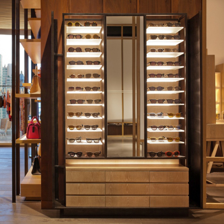 连亿定制高档精品女装店眼镜展示柜 墨镜发光展柜亚克力 眼镜摆架