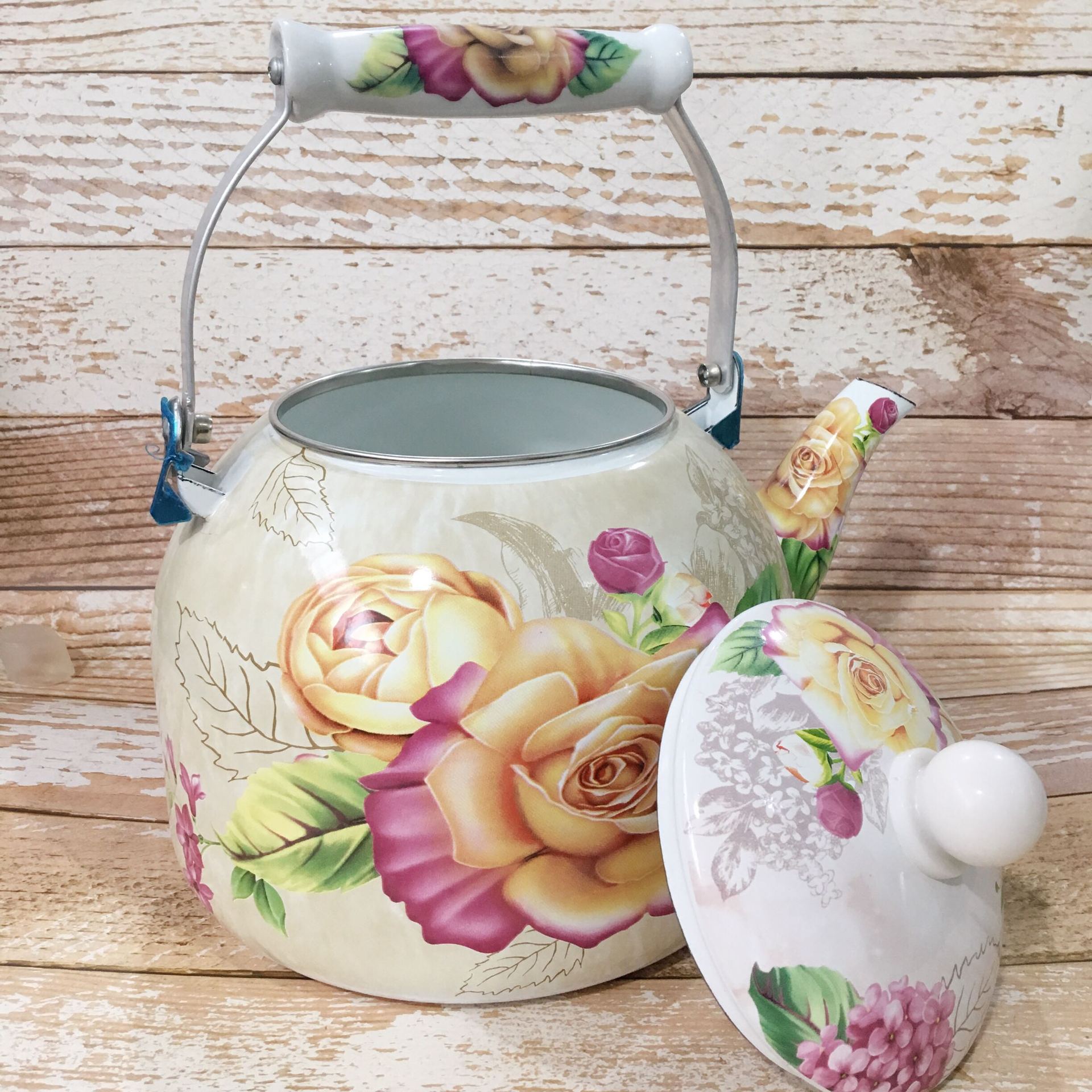 现货供应鼎润5l搪瓷大壶搪瓷壶直型壶搪瓷茶壶搪瓷凉水壶鼎润搪瓷