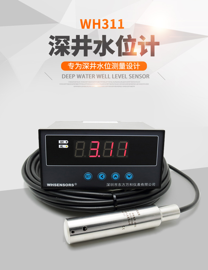 地下水位计 地下水测量专用 100米wh311地下水位计