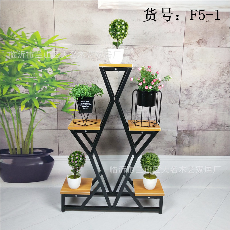 Nordic Iron Flower Stand Movable Floor Partition Square Tube Shelf Balcony Office Home Coffee Shop Wholesale