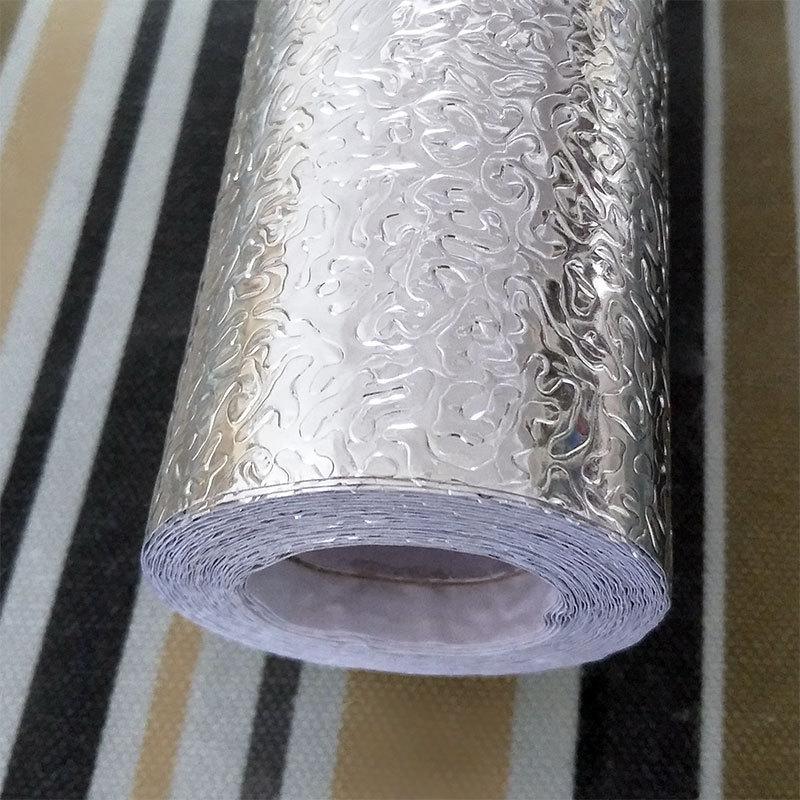 自贴锡纸 自粘铝箔纸 厨房家具灶台油烟墙用加厚宽铝箔带胶复合纸