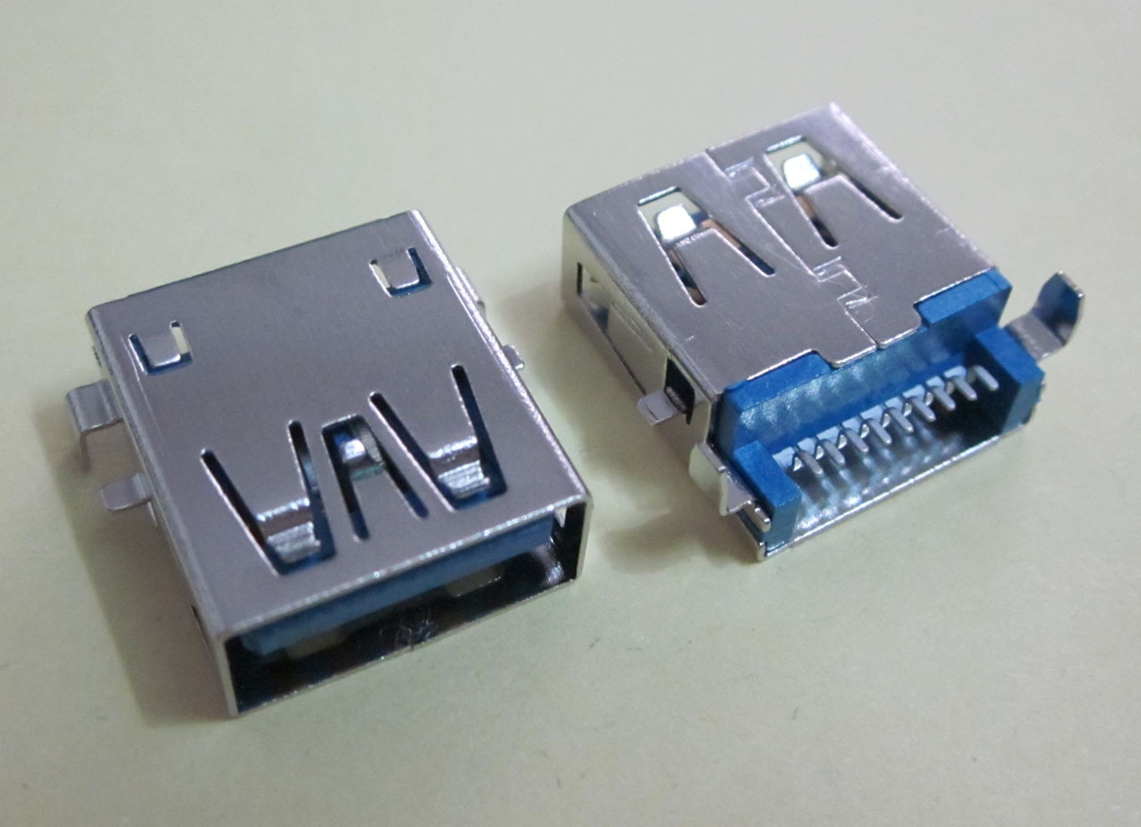 0母座连接器 usb af3.0插座沉板式 3.0母头连接器