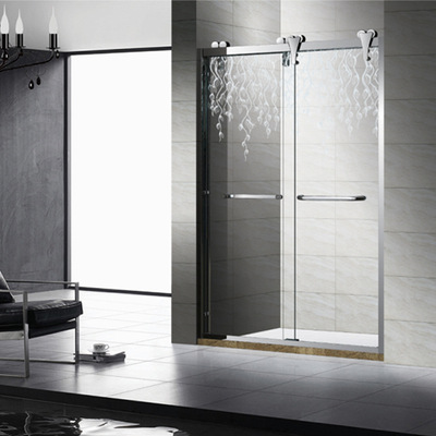 暗花玻璃淋浴房 红古铜不锈钢卫浴 玻璃移门隔断门 沐浴房门