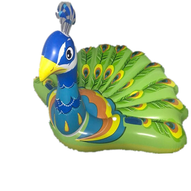 充气 孔雀浮排坐骑pvc充气水上浮排充气浮床