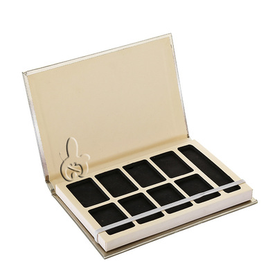 书型纸质彩印眼影盒8格 1格眼影笔颜色尺寸可定制