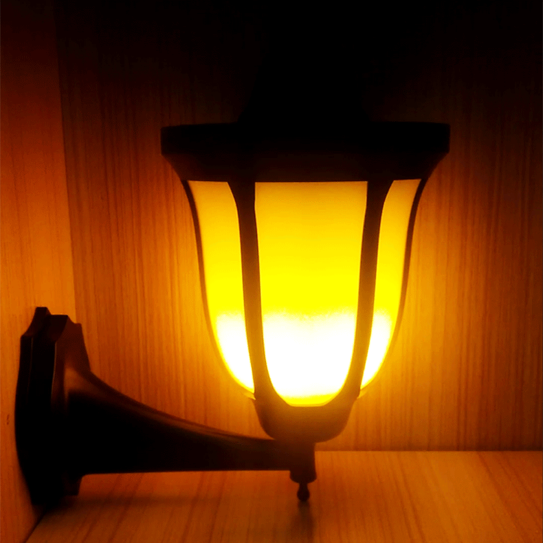 爆款太阳能灯火焰灯 户外96led花园景观灯欧式复古草坪照明装饰灯