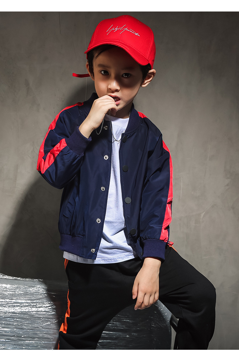 秋装男童潮流外套 2018新款 韩版潮款6-7-8岁男孩时尚休闲上衣潮
