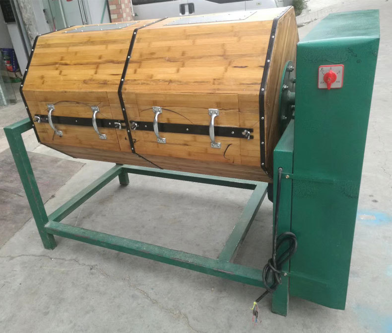 厂家直销 干抛式滚筒抛光机 木质滚筒机 核桃粒研磨机