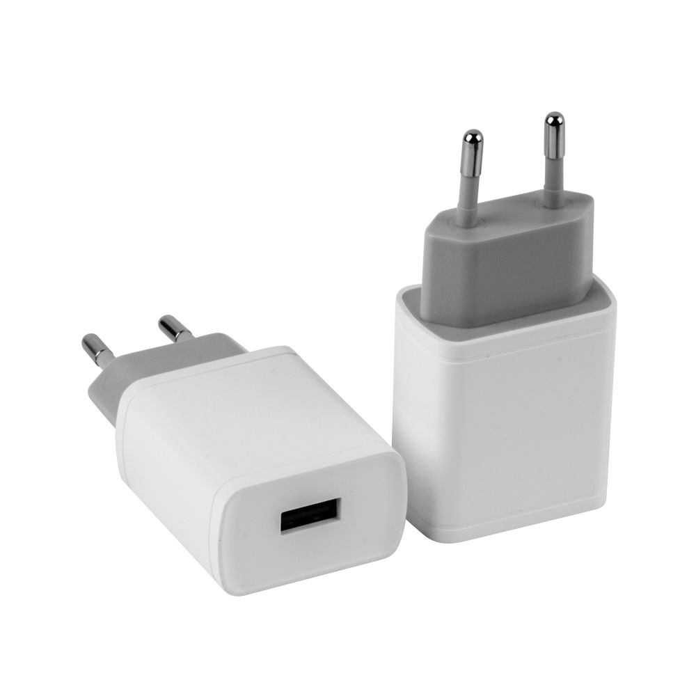 5v2.1a/2.4a单口旅充 家用手机平板电脑充电器 欧规美规充电插头