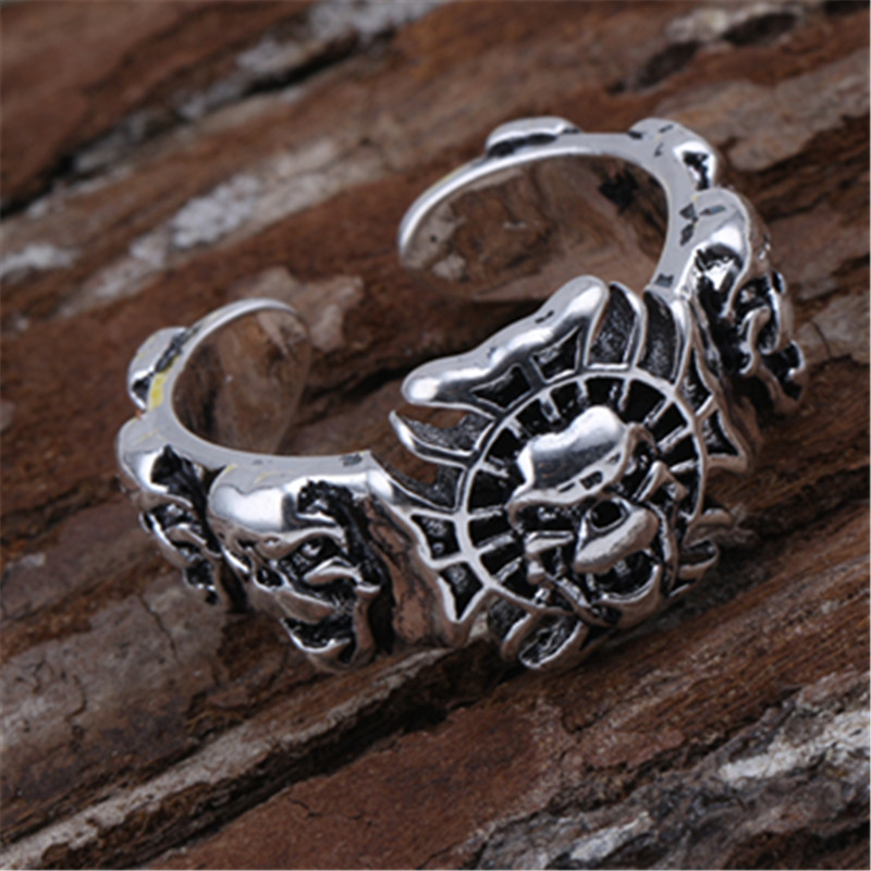 男士狮头复古戒指 朋克个性霸气另类非主流男戒指 跨境饰品批发