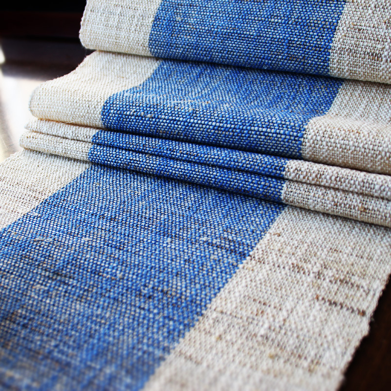 手工夏布禅意桌布茶席桌旗茶帘背景麻布店面装饰隔断玄关帘面料