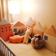 ins北欧造型小房子床围 新生儿婴幼儿童床隔板床围异形可拆卸