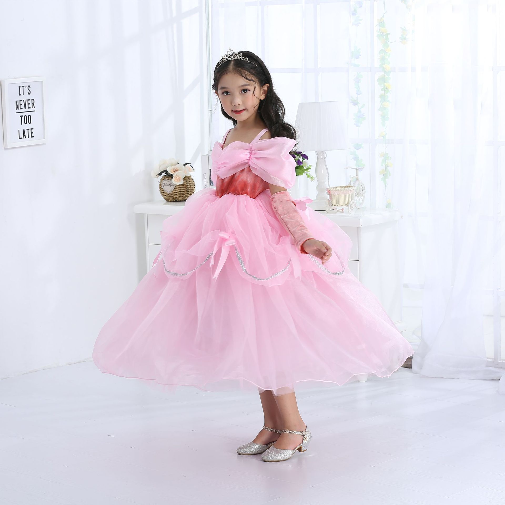 2018ins新款贝儿公主童裙儿童礼服蓬蓬裙美女与野兽女童连衣裙