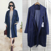 2018 new pattern European style Big Lapel Windbreaker Long sleeve pocket cowboy coat Windbreaker machining customized 2018 new pattern European style Big Lapel Windbreaker Long sleeve pocket cowboy coat Windbreaker machining customized