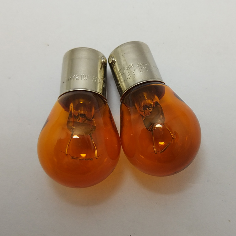 全新斯坦雷 stanley py21w 12v 琥珀色汽车单丝歪脚前后转向灯泡