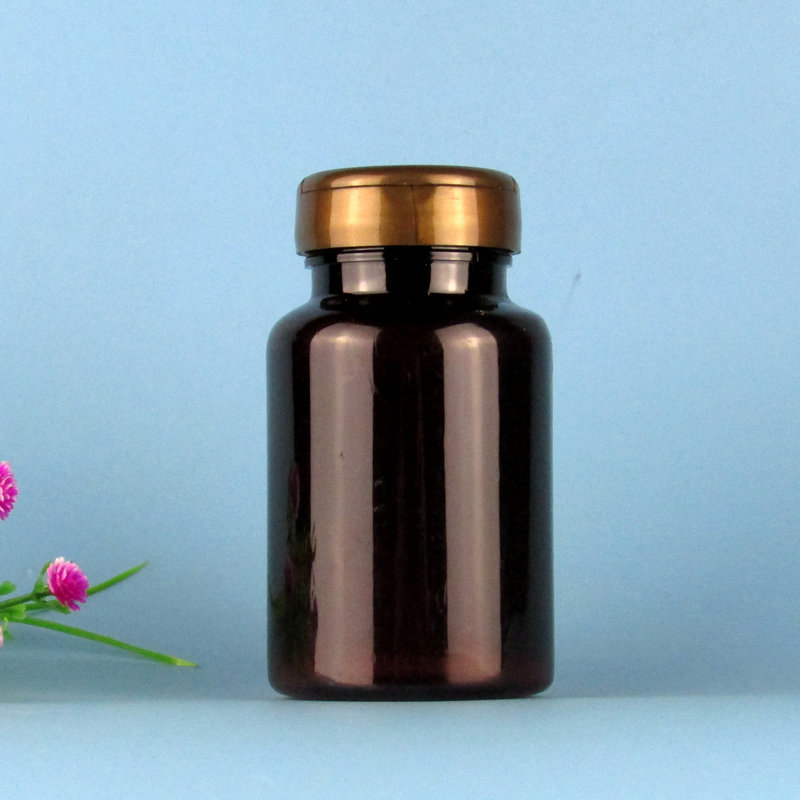 供应120毫升pet塑料瓶保健品瓶子片剂胶囊药瓶翻盖蓝色绿色茶色