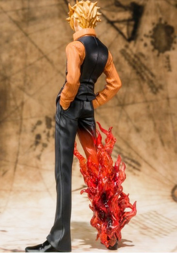 航海王/海贼 figuarts zero 战斗版山治 香吉士-火焰腿 手办模型