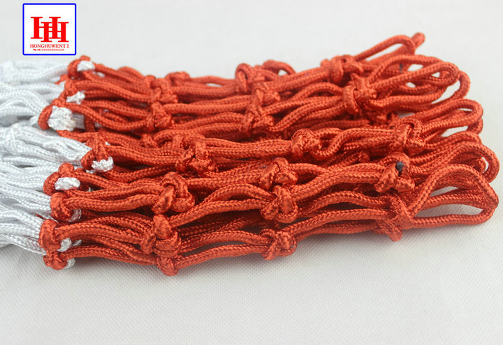 篮网 篮球网 加粗涤纶 手工编织篮网 篮球比赛专用网 双色篮框网