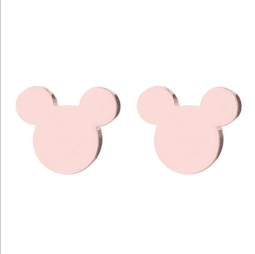 2019 Stainless Steel Mickey Stud Earrings for Women Simple Stainless Steel Jewelry Earrings Wish Cross-Border Sold Jewelry Wholesale