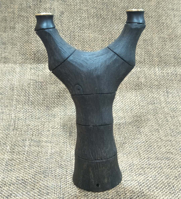 紫光檀天罡弹弓扁皮竞技弹弓竹节手工木质弹弓铜钱飞虎大钱在握