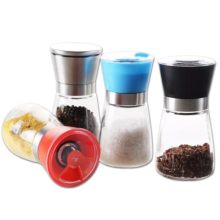 研磨器玻璃瓶手动 玻璃研磨器高档胡椒粉研磨器现货供应