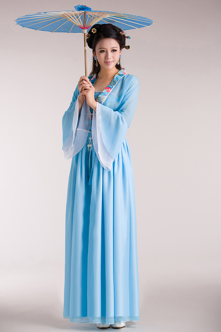 古装服装七仙女汉服女成人礼中国风大码反串唐伯虎点秋香清新淡雅